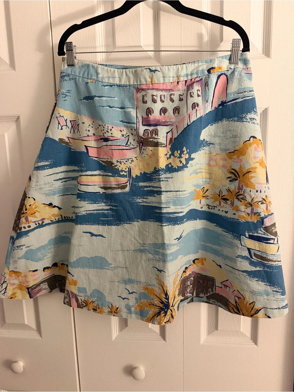 Boden | Nancy Riviera Coastal Novelty Print A-Line Skirt | Size US10R | EUC